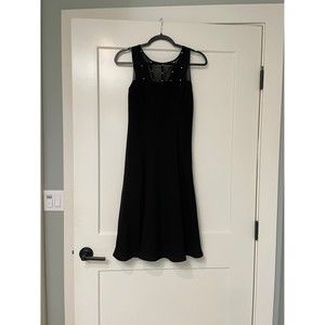 Evan Picone Petite Black Dress w/ Rhinstone detail